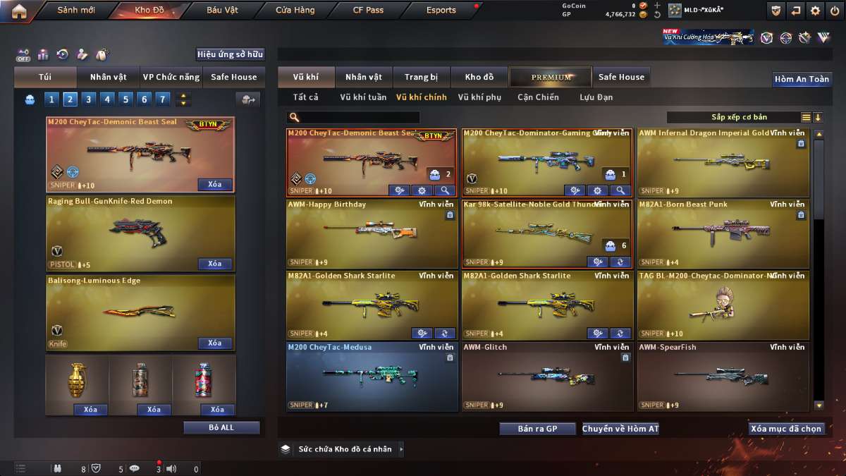 shop acc cf uy tin gia re